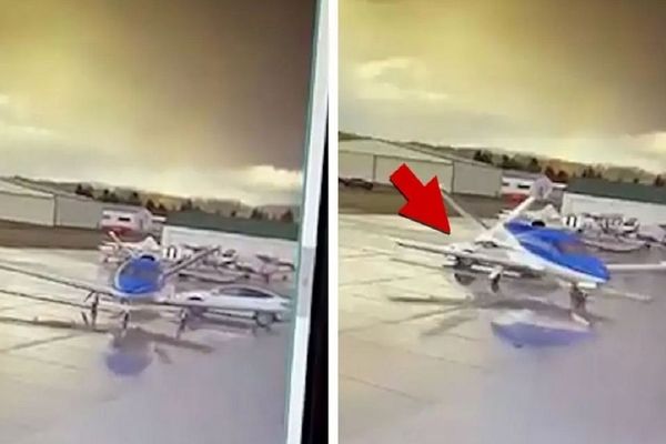 تصادف تسلا۷ با یک جت شخصی 