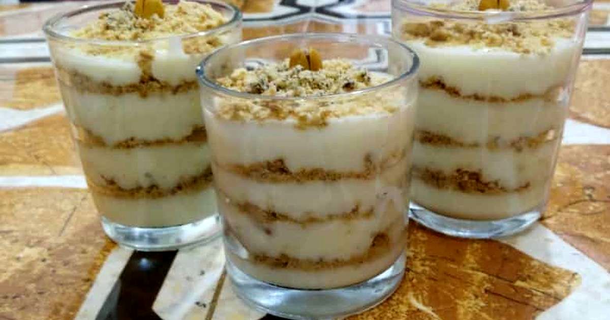 طرز تهیه دسر سه سوته با بیسکوییت |  یه دسر فوری و خوشمزه