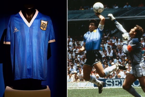 حراج پیراهنی که مارادونا با آن گلِ «دست خدا» را به ثمر رساند به قیمت ۷.۱ میلیون پوند