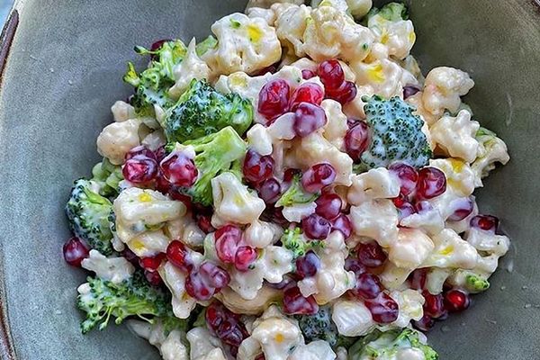 طرز تهیه ی سالاد انار و گل کلم مجلسی و خوشمزه | مخصوص زمستونه!