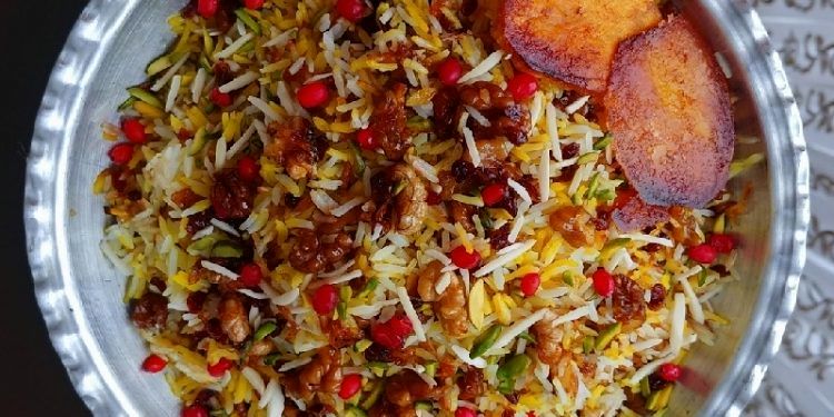 طرز تهیه گردو پلو غذای مجلسی با فوت  وفن 