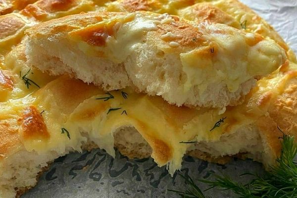 طرز تهیه نان پیتزایی بدون ورز دادن | این نان پر ملات و بجای نان معمولی بده بچه ها بخورن