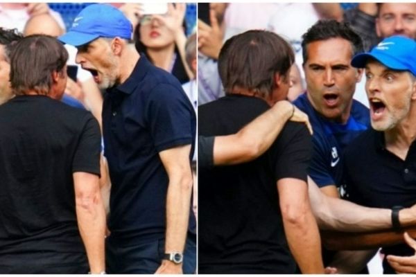 درگیری شدید و باورنکردنی توخل و کونته سرمرببان تیم های چلسی و تاتنهام +ویدئو 